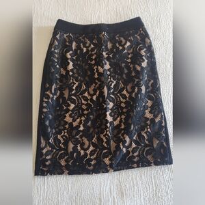 Bebe Black Lace Pencil Skirt Size 00